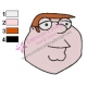 Peter Griffin Funny Face Family Guy Embroidery Design